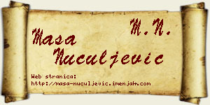 Maša Nuculjević vizit kartica